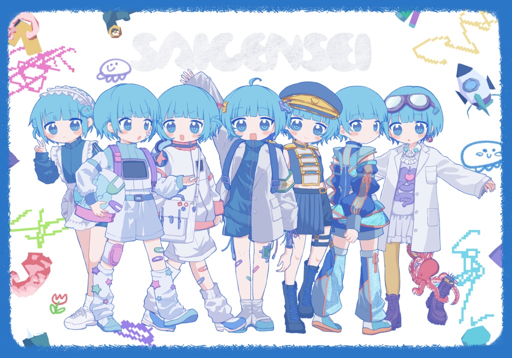 Illustration Artbook and Lyrics Card  「SAIGENSEI」