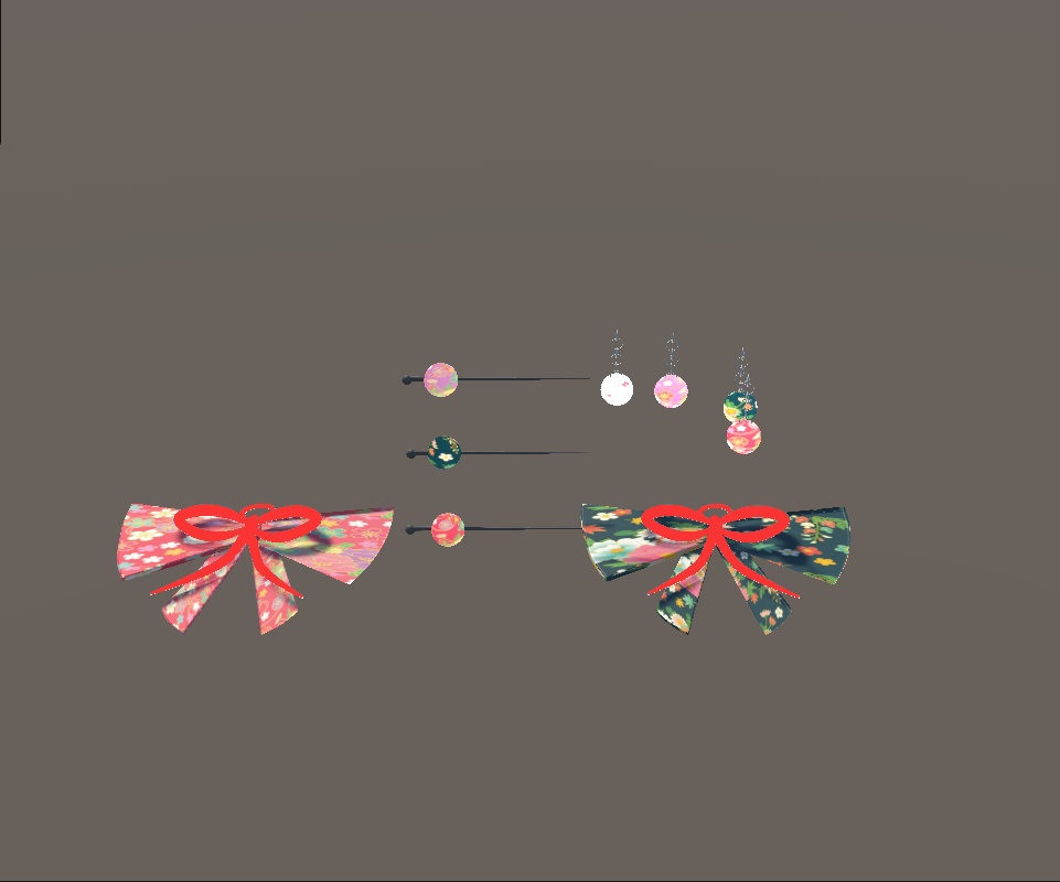 和風アクセサリー リボンセット free