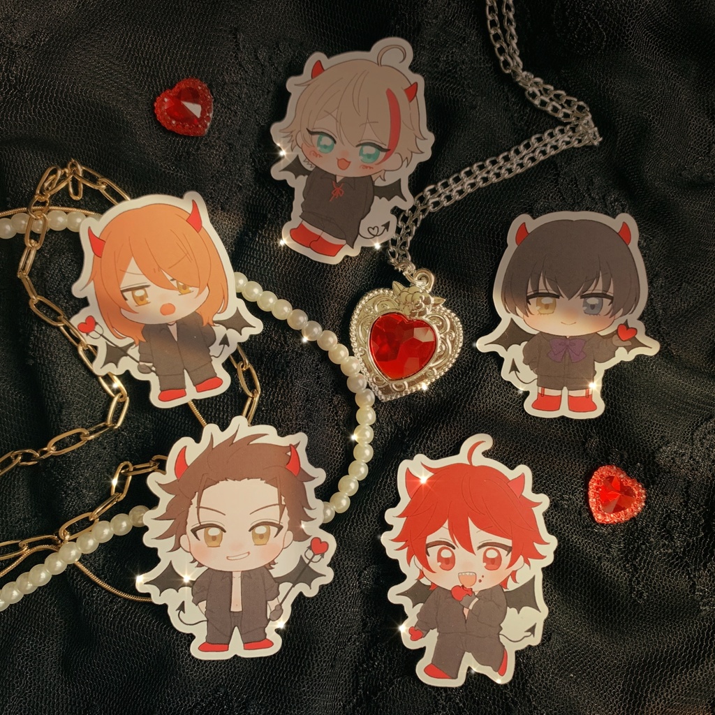 天使と悪魔のステッカー