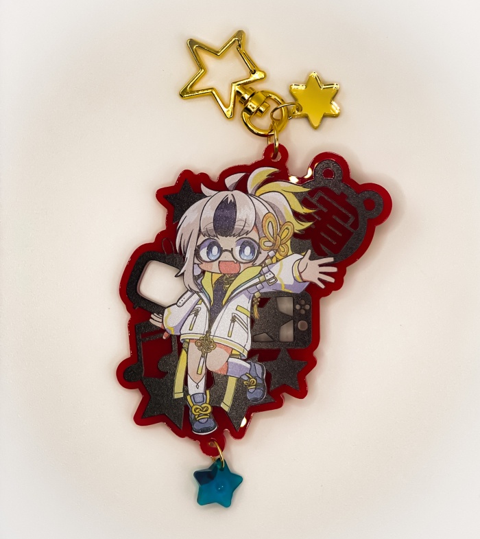 【トラちんのす】5万人到達記念アクリルキーホルダー【レッド】