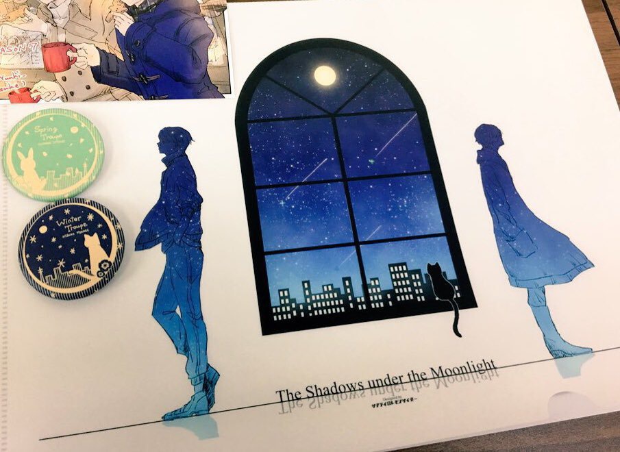 月下の影缶バッジ