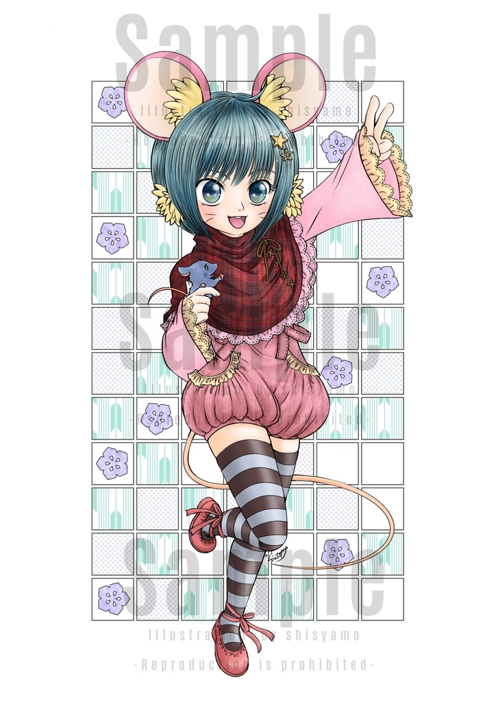 【無料DL】年賀イラスト塗り絵(ver.2020)