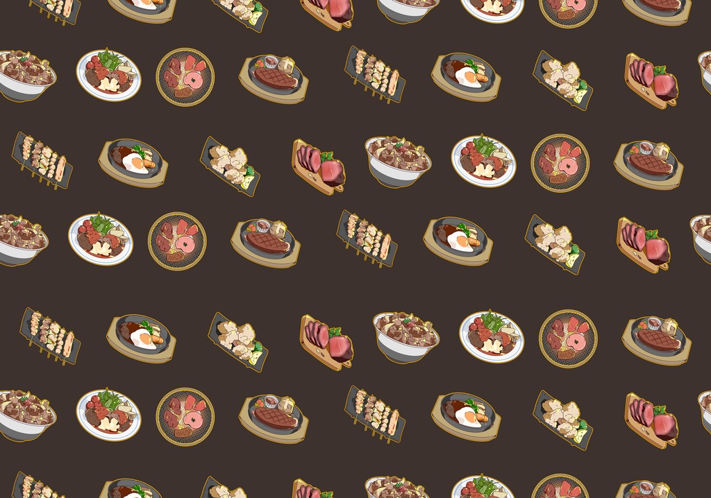 毎日お肉食べたいペンケース