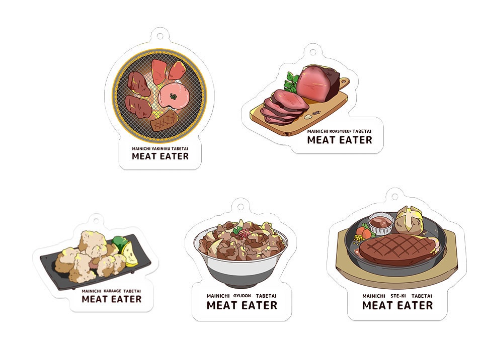 お肉料理アクキーたち