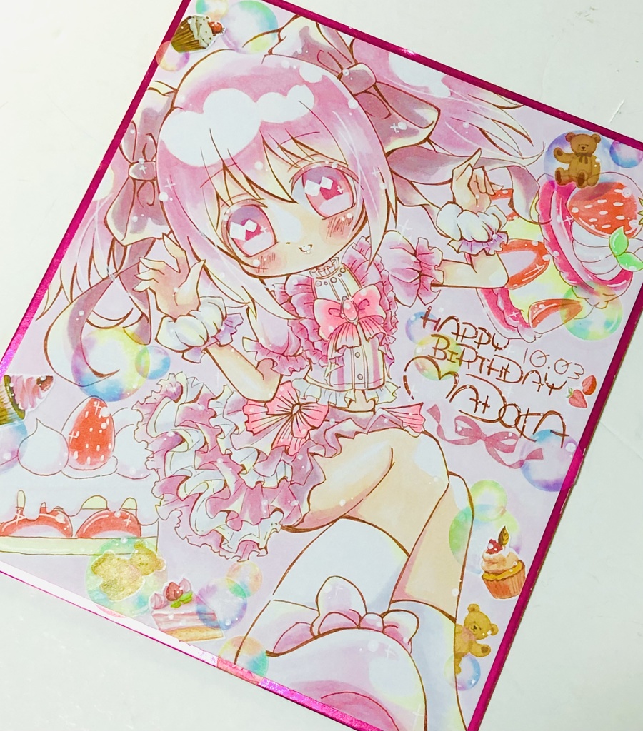【原画色紙】鹿目まどかbirthday🎀【救済の複製あり】