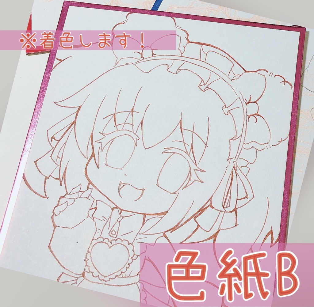 【原画色紙】天才落書きチェキ【世界でたった1枚だけ】