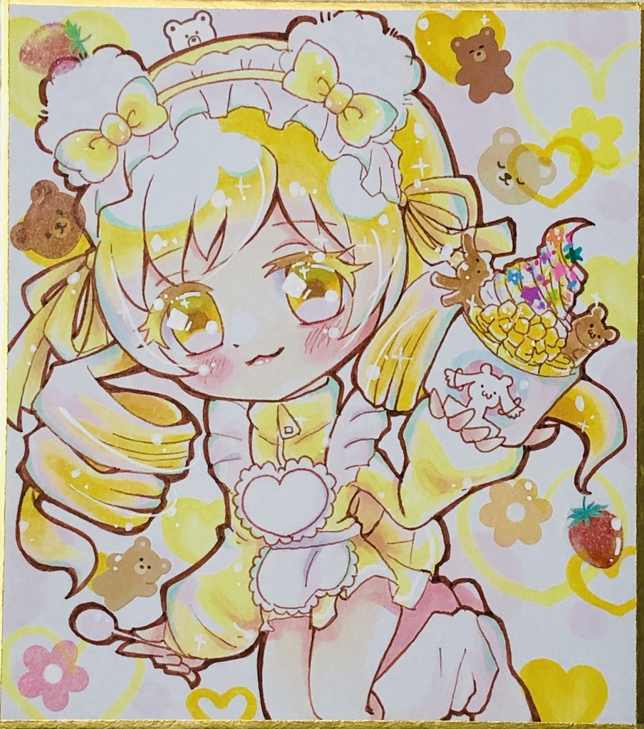 【原画】巴マミ&暁美ほむら【ミニ色紙】