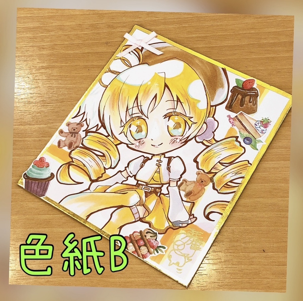 ミニ原画色紙 マミ&あやめ