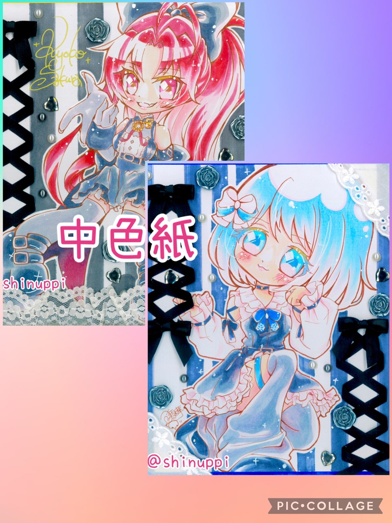 【原画色紙】美樹さやか&佐倉杏子【1点もの】