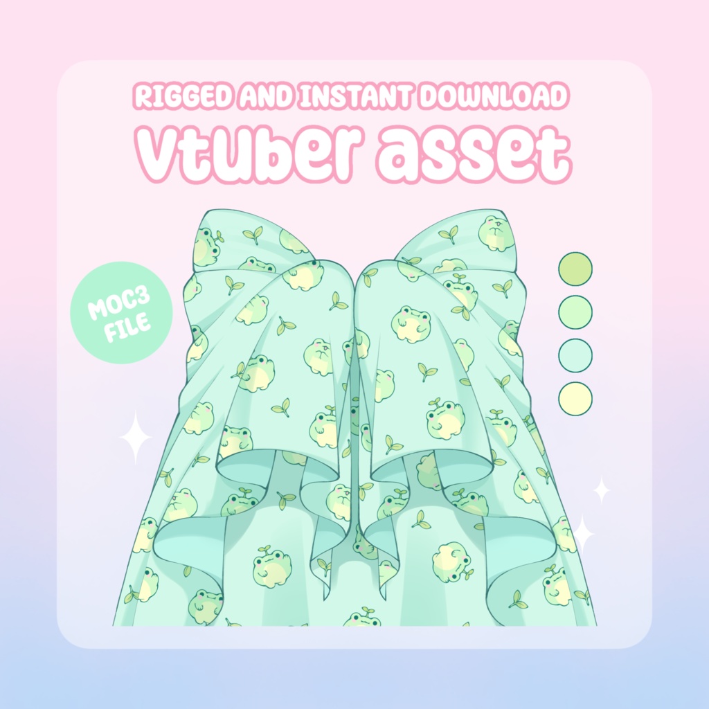 VTuber Asset - Rigged Froggy Blanket, moc3 File, Outfit for Vtuber Models and Streamers