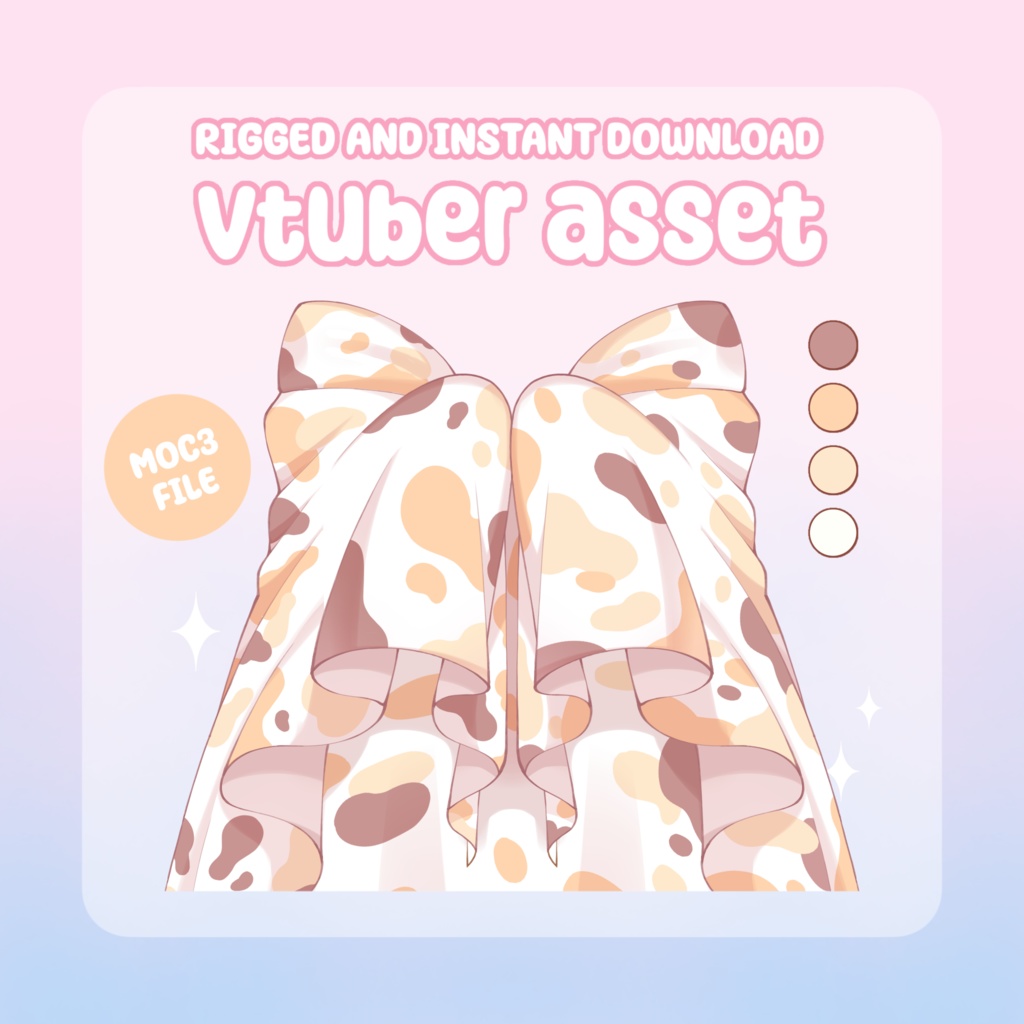VTuber Asset - Rigged Calico Cat Blanket, moc3 File, Outfit for Vtuber Models and Streamers