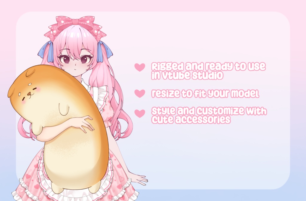 VTuber Asset - Rigged XXL Fluffy Loaf Doggo Plushie, moc3 File, Plushie Asset for Streamers, Live2d ready