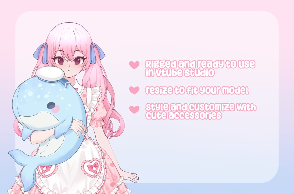 VTuber Asset - Rigged Whale Plushie, moc3 File, Plushie Asset for Streamers, Live2d ready