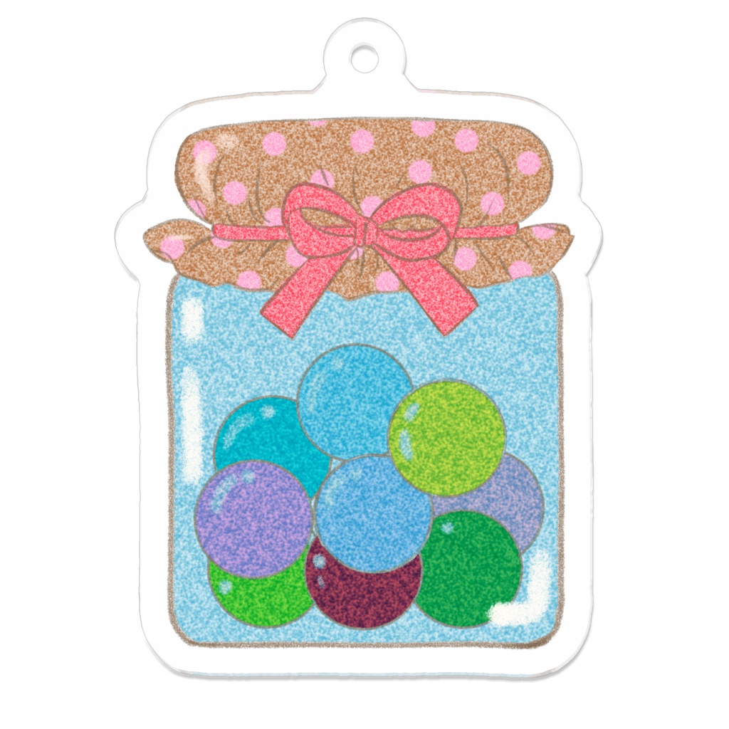 瓶のアクリルキーホルダー