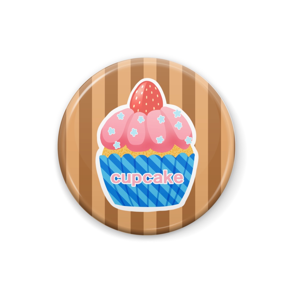 カップケーキD柄缶バッジ