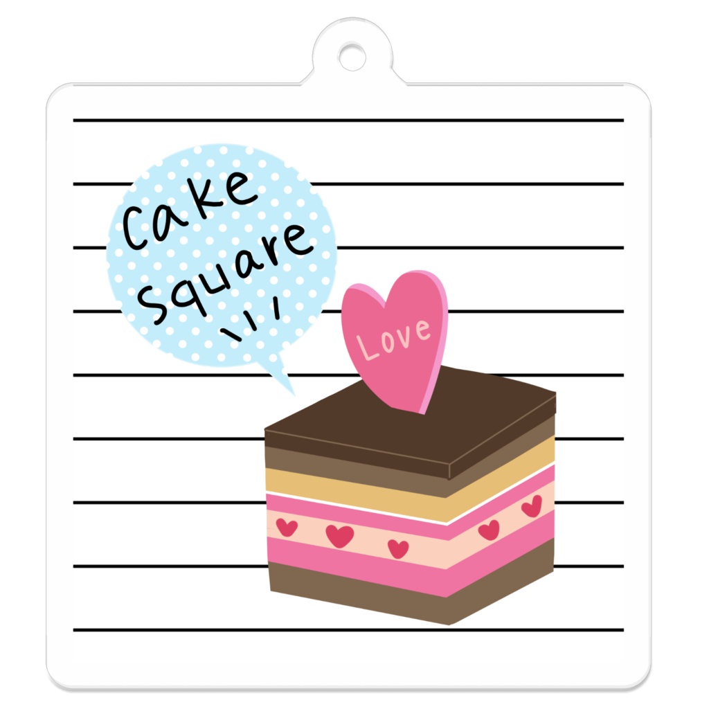 ケーキ柄アクリルキーホルダー