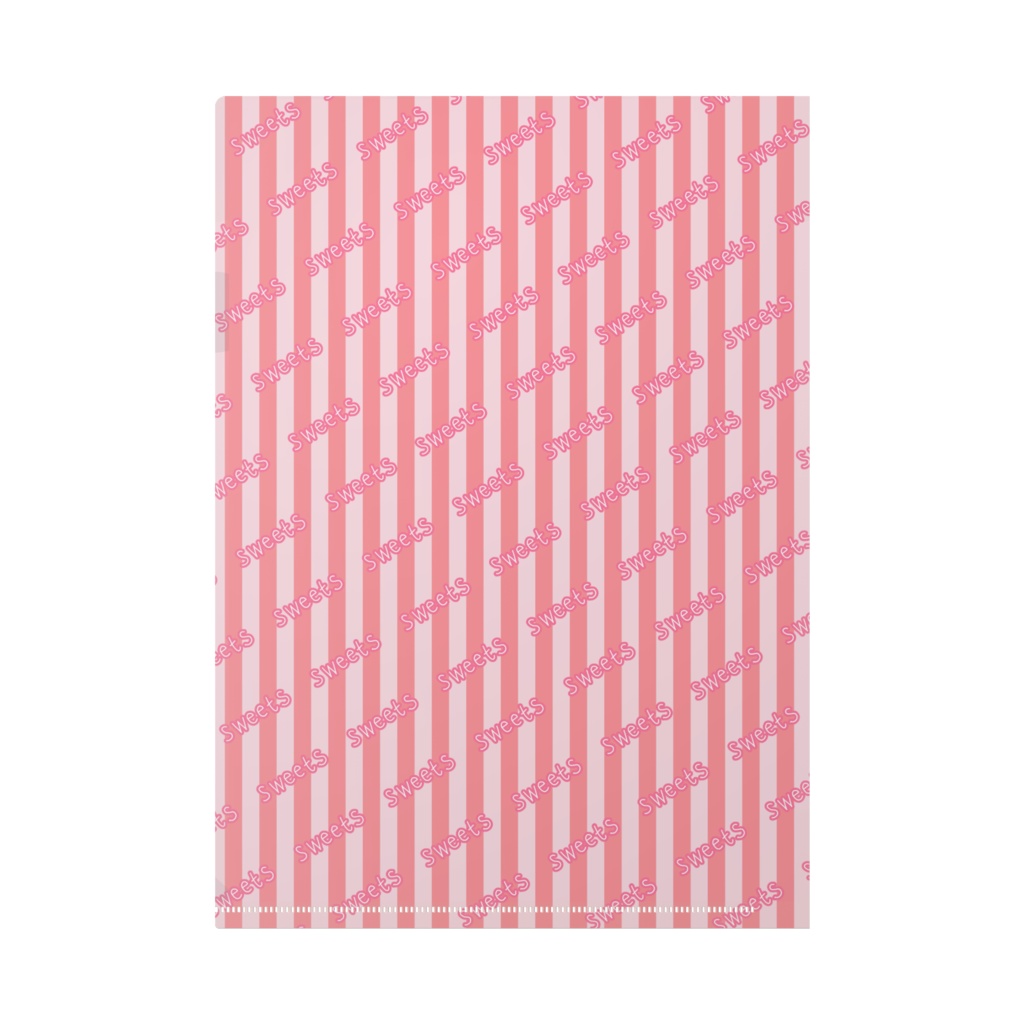 スイーツ柄のクリアファイル