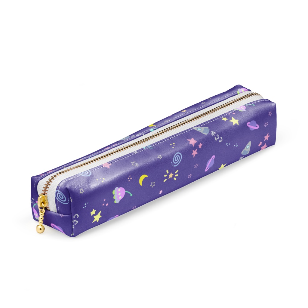 宇宙柄のペンケース(青紫)