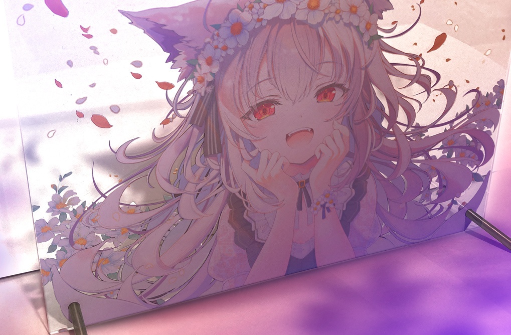 ふわふわきつね A4 アクリルパネル