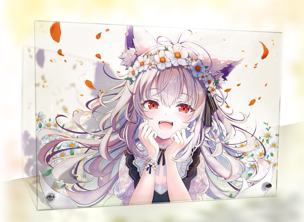 ふわふわきつね A4 アクリルパネル