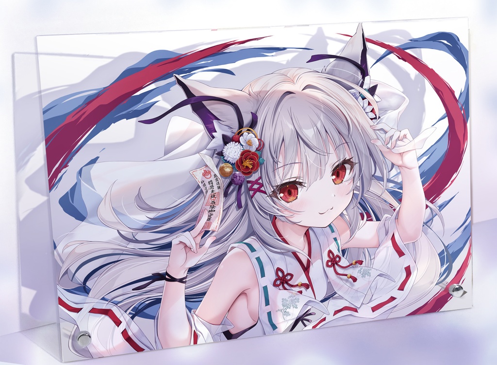 お祓いきつね A4 アクリルパネル