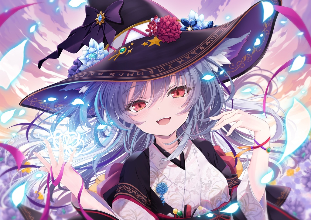 和服魔女きつねさま A4 アクリルパネル