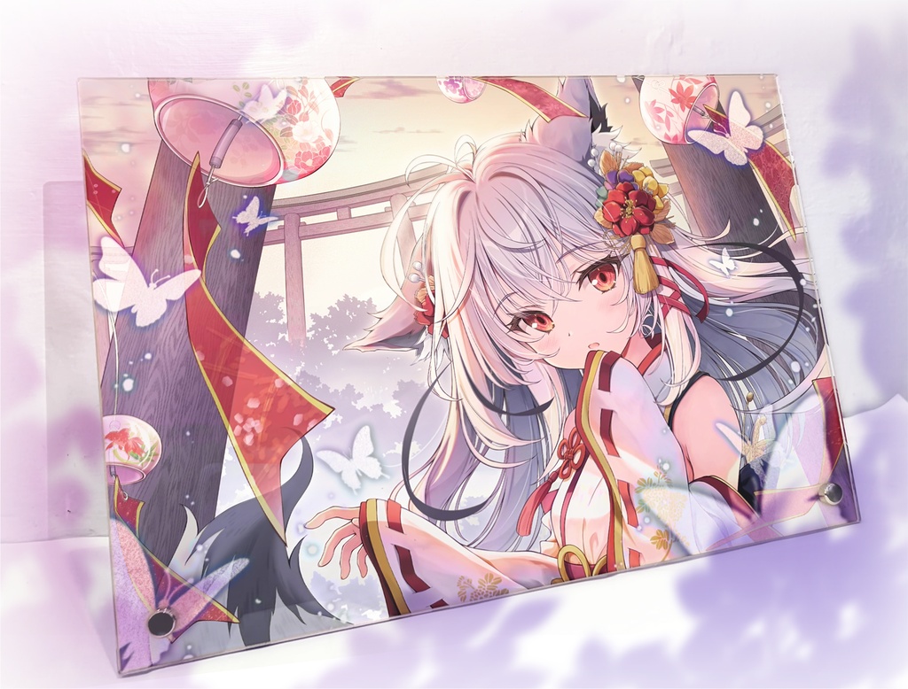 きつね神社ようこそ A4 アクリルパネル