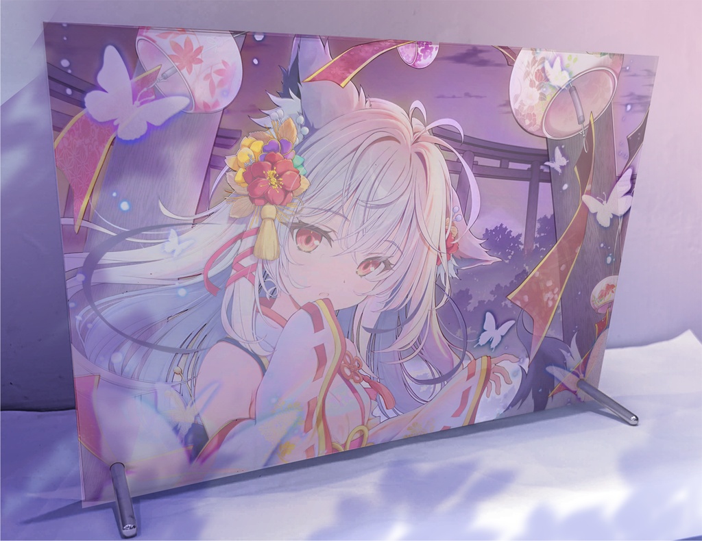 きつね神社ようこそ A4 アクリルパネル