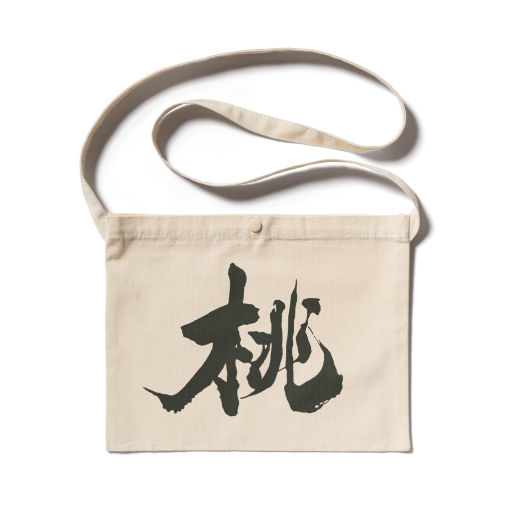 桃太郎獅子サコッシュ 桃黒ver 岡山発 厄除開運 備前一宮 桃太郎獅子舞 Booth