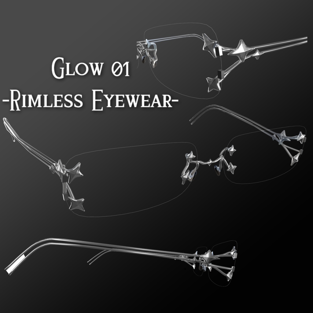【Freesize】Glow01 -Rimless eyewear-