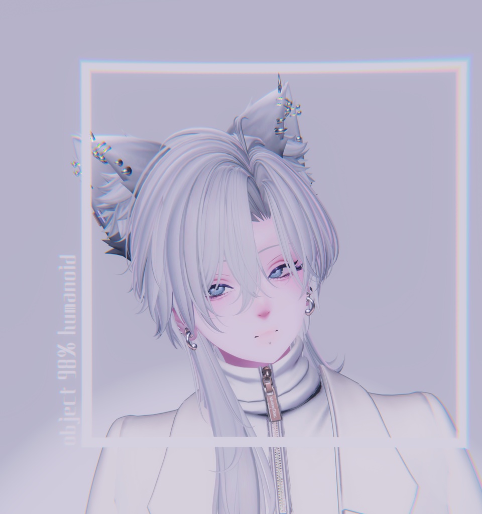 【3アバター対応】ケモ耳ピアスセット