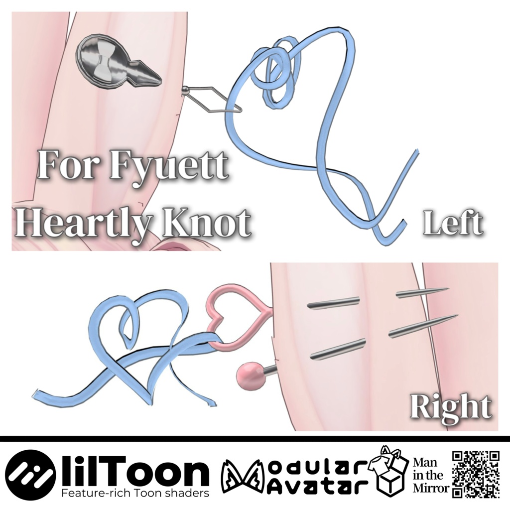 【Fyuett専用】HeartlyKnot/ケモ耳ピアス