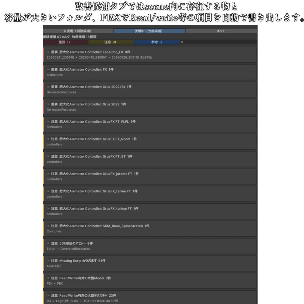 Project Health Scanner【Unity tools】