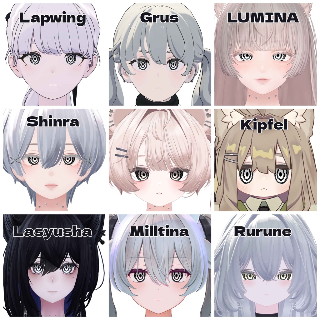 10アバター対応 WaveEye #MiM_vrc【Texture】