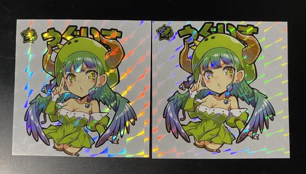 (B品)ちぎり。&うぐいすシール(ホログラムフィルム 角プリズム)