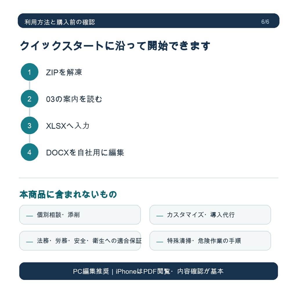 小規模清掃事業者向け 新人教育・標準作業スターターキット