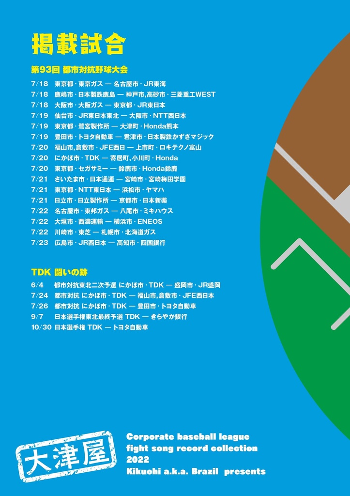 社会人野球応援曲記録集2022〜2024セット