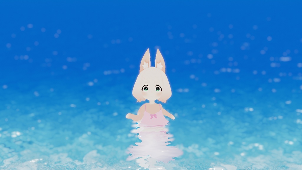 ロポリこんちゃん専用水着 ピンクリボン