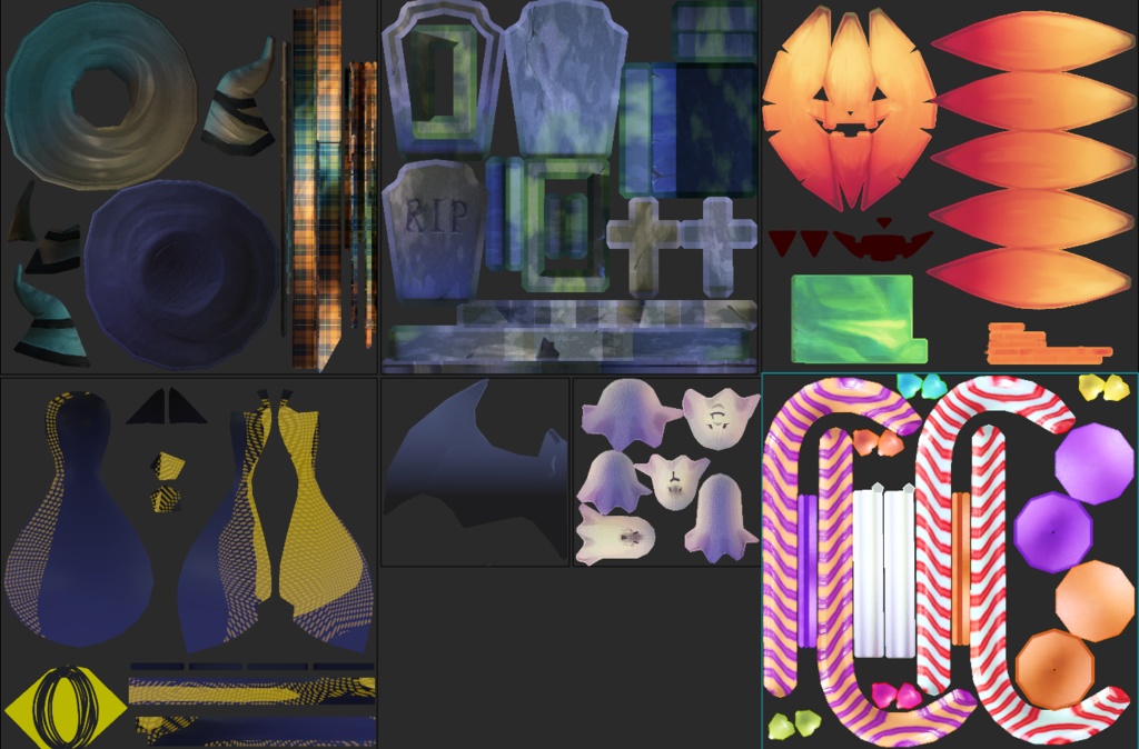 はっぴぃ♪ハロウィン☆ローポリ小物詰め合わせセット♪