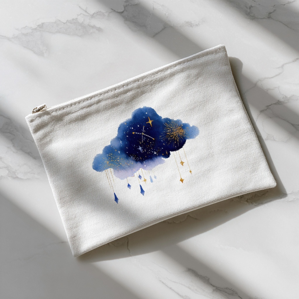 【商用OK】幻想的な水彩 宇宙イラスト素材 Vol.04・05 セット|星・月・雲・惑星のPNG+背景JPG