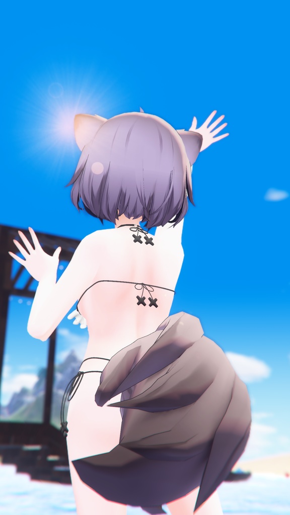 Ashちゃん(アッシュちゃん)用 フリル付き マイクロビキニ(+セフィラちゃん対応)