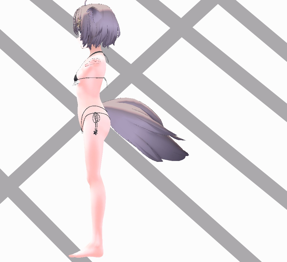 Ashちゃん(アッシュちゃん)用 フリル付き マイクロビキニ(+セフィラちゃん対応)