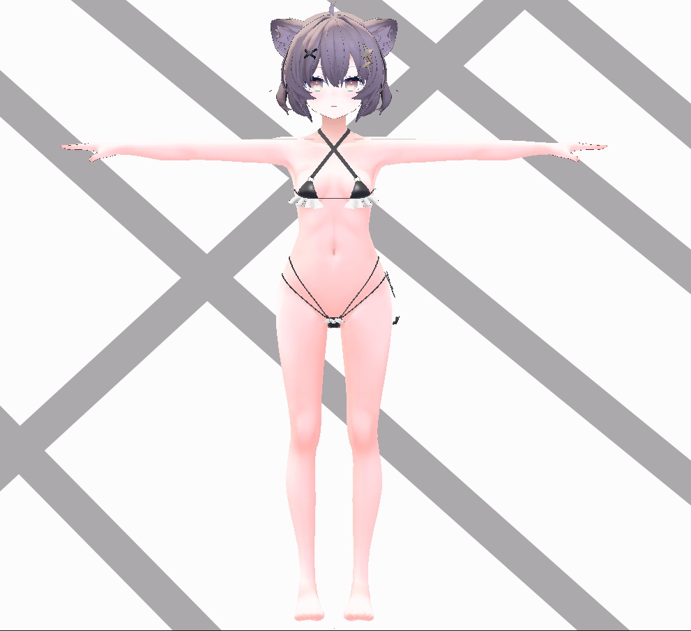 Ashちゃん(アッシュちゃん)用 フリル付き マイクロビキニ(+セフィラちゃん対応)