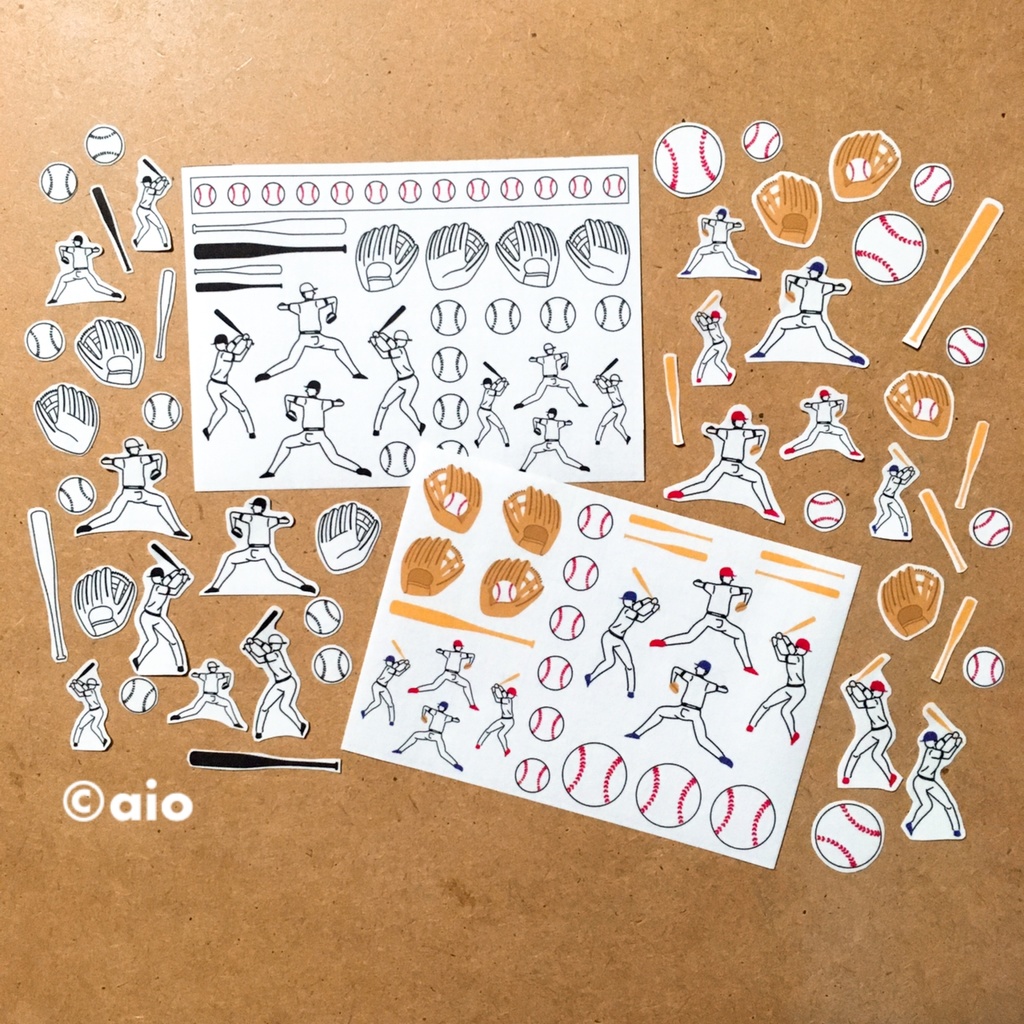 【マステシール】野球柄