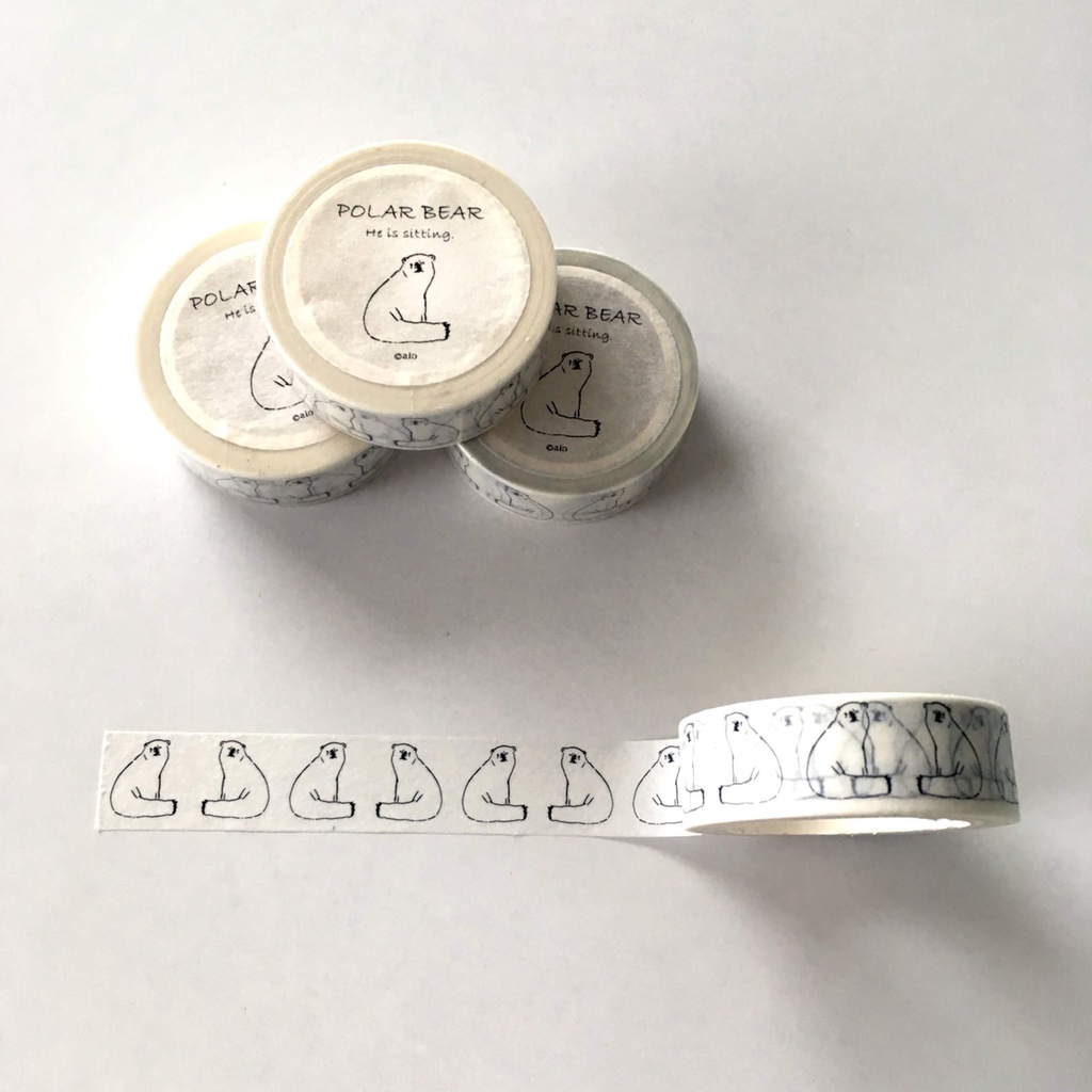 【マスキングテープ】りあるしろくま