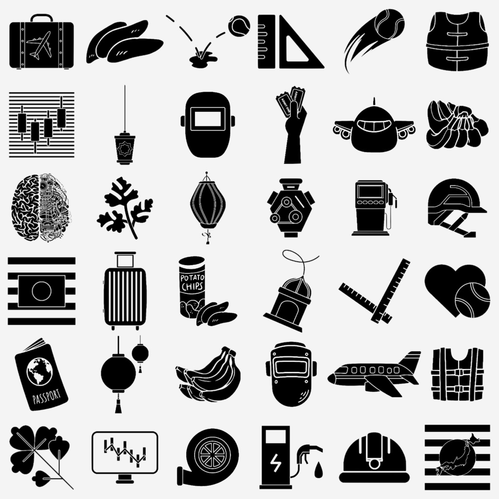 252 のデザイン バンドル アイコン ロゴ、シルエット イラストなど