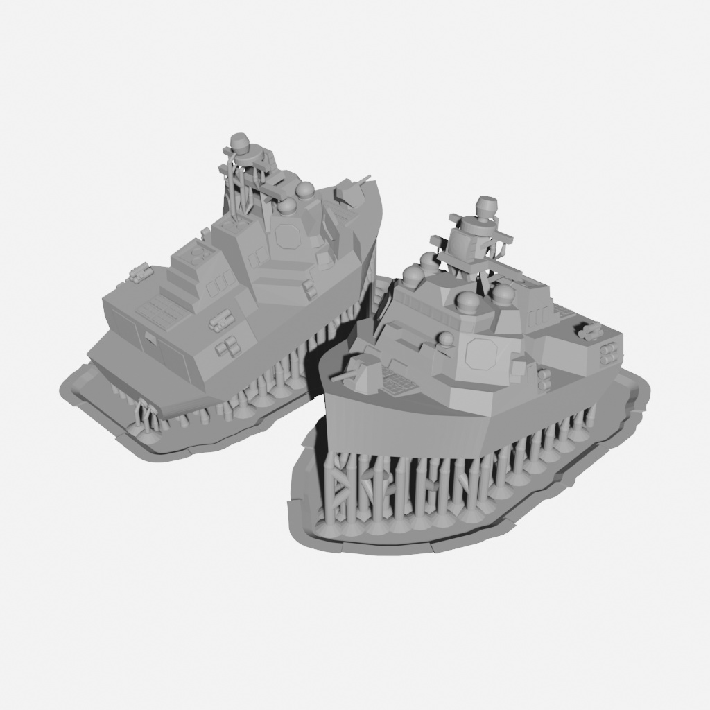 【Q版艦隊】アーレイ・バーク級駆逐艦(STLデータのみ)