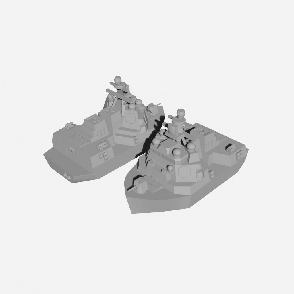 【Q版艦隊】アーレイ・バーク級駆逐艦(STLデータのみ)