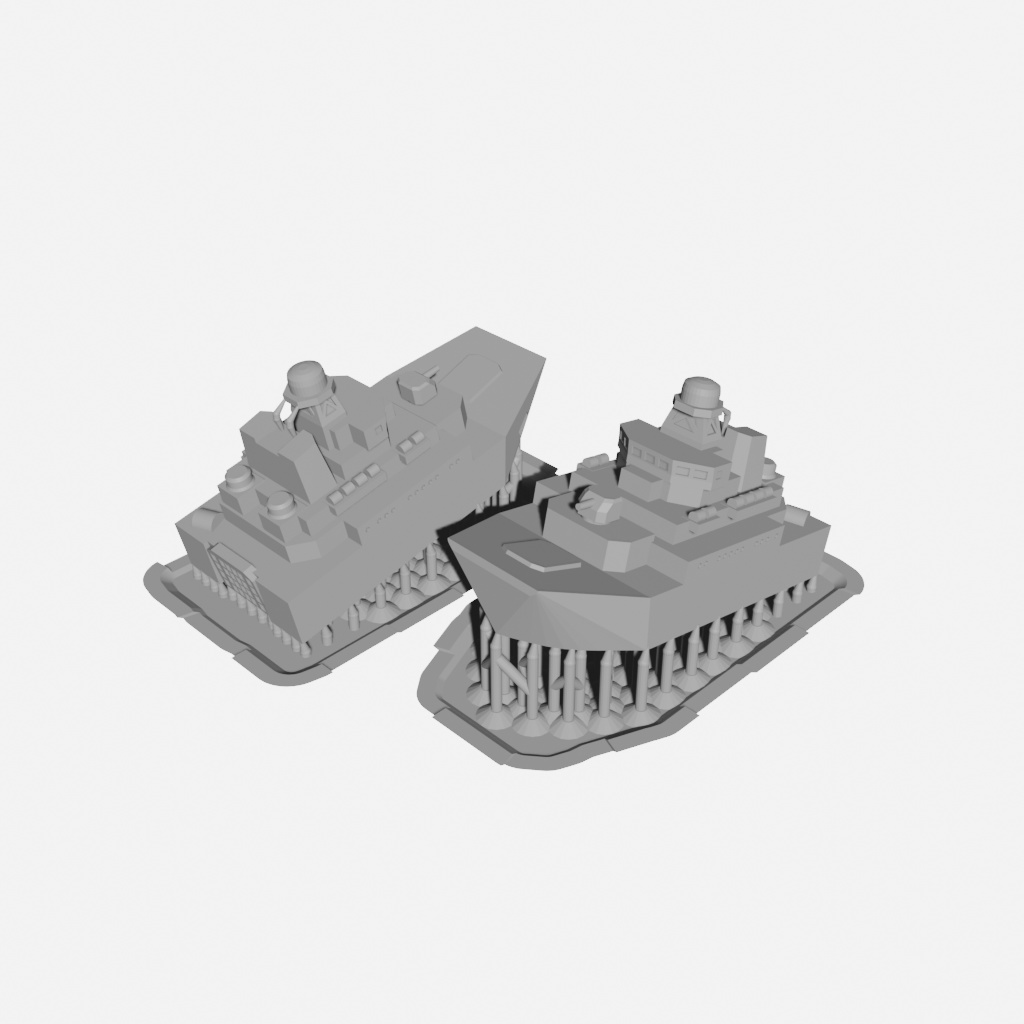 【Q版艦隊】ロプーチャ級揚陸艦(STLデータのみ)