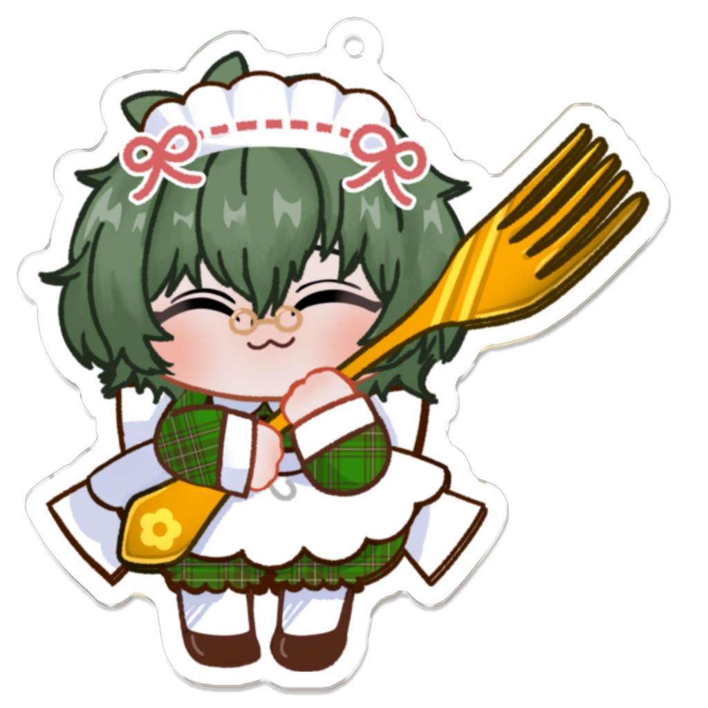デカフォークメイドアクキー